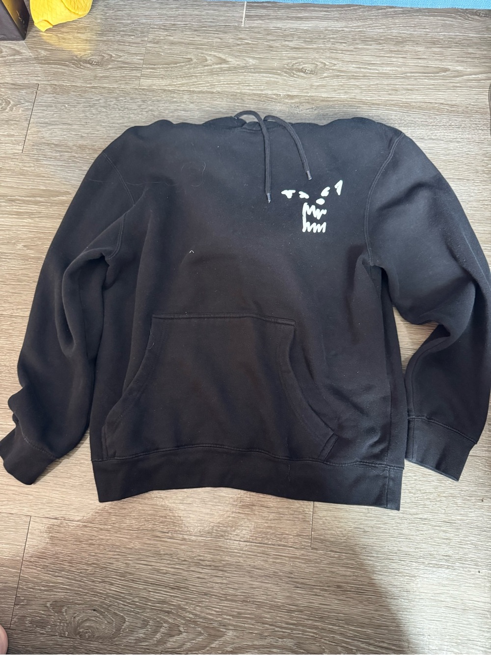 Russ Black Crewneck Sweatshirt with White Graphic Face